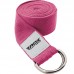 RDX P8 Non-Slip Cotton Yoga Strap with Rust Proof Steel D-Ring Buckle - Red