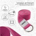 RDX P8 Non-Slip Cotton Yoga Strap with Rust Proof Steel D-Ring Buckle - Red