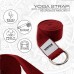RDX P8 Non-Slip Cotton Yoga Strap with Rust Proof Steel D-Ring Buckle - Red