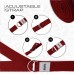 RDX P8 Non-Slip Cotton Yoga Strap with Rust Proof Steel D-Ring Buckle - Red