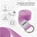 RDX P8 Non-Slip Cotton Yoga Strap with Rust Proof Steel D-Ring Buckle - Red