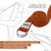 RDX P8 Non-Slip Cotton Yoga Strap with Rust Proof Steel D-Ring Buckle - Orange