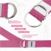 RDX P8 Non-Slip Cotton Yoga Strap with Rust Proof Steel D-Ring Buckle - Pink