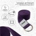 RDX P8 Non-Slip Cotton Yoga Strap with Rust Proof Steel D-Ring Buckle - Pink