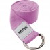 RDX P8 Non-Slip Cotton Yoga Strap with Rust Proof Steel D-Ring Buckle - Pink