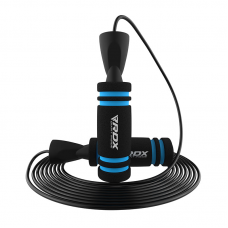 RDX X2 Adjustable 10.3ft Non-Slip Memory Foam Soft Handles Skipping Rope - Blue