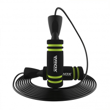 RDX X2 Adjustable 10.3ft Non-Slip Memory Foam Soft Handles Skipping Rope - Green