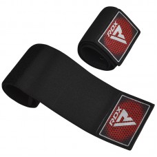 RDX T1 Elasticated Wrist Straps for Lace-Up Boxing Gloves - Red