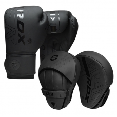 RDX F6 KARA Boxing Gloves u0026 Focus Pads - Black / 16oz