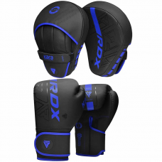 RDX F6 KARA Boxing Gloves u0026 Focus Pads - Blue / 8oz