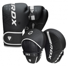 RDX F6 KARA Boxing Gloves u0026 Focus Pads - White / 16oz