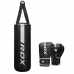 RDX F6 2FT KARA Kids Punch Bag u0026 6OZ Gloves - Red / Filled / 6oz