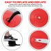RDX B2 Inflatable Yoga Ball with Anti-Slip Base, Resistance Tubes u0026 Air Pump - Red / 65cm