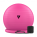 RDX B2 Inflatable Yoga Ball with Anti-Slip Base, Resistance Tubes u0026 Air Pump - Red / 65cm