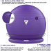RDX B2 Inflatable Yoga Ball with Anti-Slip Base, Resistance Tubes u0026 Air Pump - Red / 65cm