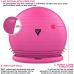 RDX B2 Inflatable Yoga Ball with Anti-Slip Base, Resistance Tubes u0026 Air Pump - Blue / 75cm