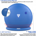 RDX B2 Inflatable Yoga Ball with Anti-Slip Base, Resistance Tubes u0026 Air Pump - Blue / 75cm
