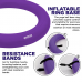 RDX B2 Inflatable Yoga Ball with Anti-Slip Base, Resistance Tubes u0026 Air Pump - Blue / 75cm