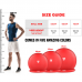 RDX B2 Inflatable Yoga Ball with Anti-Slip Base, Resistance Tubes u0026 Air Pump - Blue / 75cm