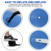 RDX B2 Inflatable Yoga Ball with Anti-Slip Base, Resistance Tubes u0026 Air Pump - Blue / 75cm
