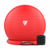 RDX B2 Inflatable Yoga Ball with Anti-Slip Base, Resistance Tubes u0026 Air Pump - Blue / 75cm