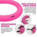 RDX B2 Inflatable Yoga Ball with Anti-Slip Base, Resistance Tubes u0026 Air Pump - Blue / 75cm