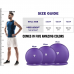 RDX B2 Inflatable Yoga Ball with Anti-Slip Base, Resistance Tubes u0026 Air Pump - Blue / 75cm