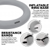 RDX B2 Inflatable Yoga Ball with Anti-Slip Base, Resistance Tubes u0026 Air Pump - Silver / 65cm