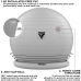 RDX B2 Inflatable Yoga Ball with Anti-Slip Base, Resistance Tubes u0026 Air Pump - Silver / 65cm