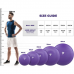 RDX B1 Inflatable Anti-Slip Yoga Ball with Portable Foot Air Pump - Blue / 45cm