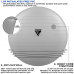 RDX B1 Inflatable Anti-Slip Yoga Ball with Portable Foot Air Pump - Blue / 45cm