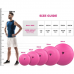 RDX B1 Inflatable Anti-Slip Yoga Ball with Portable Foot Air Pump - Blue / 45cm