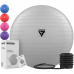 RDX B1 Inflatable Anti-Slip Yoga Ball with Portable Foot Air Pump - Blue / 45cm