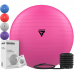RDX B1 Inflatable Anti-Slip Yoga Ball with Portable Foot Air Pump - Blue / 45cm