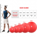 RDX B1 Inflatable Anti-Slip Yoga Ball with Portable Foot Air Pump - Blue / 45cm