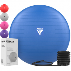 RDX B1 Inflatable Anti-Slip Yoga Ball with Portable Foot Air Pump - Blue / 85cm