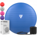 RDX B1 Inflatable Anti-Slip Yoga Ball with Portable Foot Air Pump - Purple / 45cm