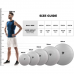 RDX B1 Inflatable Anti-Slip Yoga Ball with Portable Foot Air Pump - Silver / 75cm
