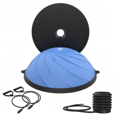 RDX TP Yoga Balance Trainer Half Ball with Resistance Tubes u0026 Air Pump - Blue