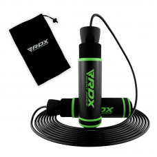 RDX SR Adjustable 10.3ft Non-Slip Memory Foam Soft Handles Skipping Rope - Green