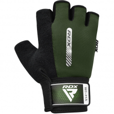 RDX W1 Gym Workout Gloves - Green / L