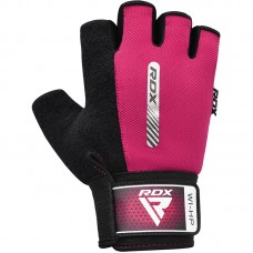 RDX W1 Gym Workout Gloves - Pink / L