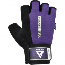 RDX W1 Gym Workout Gloves - Purple / M