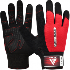 RDX W1 Full Finger Gym Gloves - Red / S