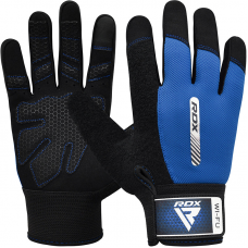 RDX W1 Full Finger Gym Gloves - Blue / L