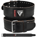RDX RD1 Powerlifting Leather Gym Belt - Red / XL