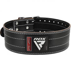RDX RD1 Powerlifting Leather Gym Belt - White / S