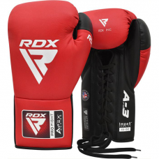 RDX PF APEX Competition/Fight Lace Up Boxing Gloves - Red / 8oz