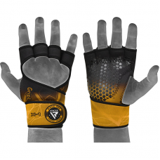 RDX X1 Weightlifting Grips - Yellow / L/XL