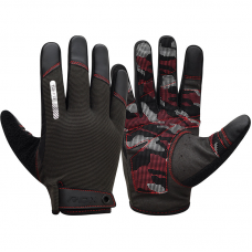 RDX T2 Touch Screen Friendly Full Finger Gym Gloves - Red / XL